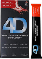 4D Clean Energy Suplemento de Aminoácidos, Vitaminas y Energía, 25 unidades
