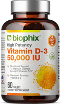 biophix Vitamina D3 50000 UI 60 Comprimidos - Alta Potencia para Huesos Fuertes y Salud Inmunológica