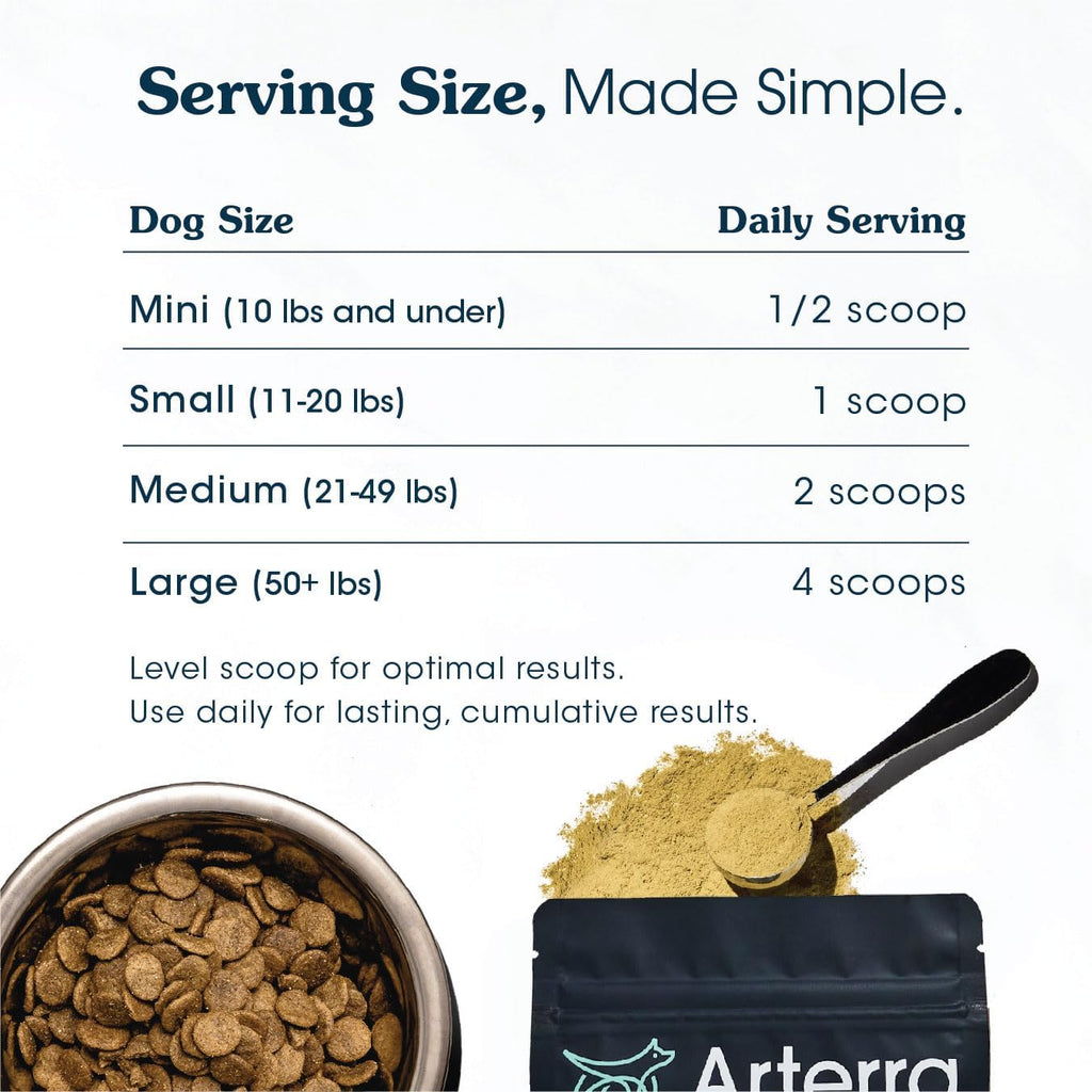 Suplemento en Polvo para Perros Mayores – 63 Ingredientes – Multivitamínico con Glucosamina, Probióticos y Omega-3 – 120 Dosis