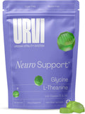 URVI® Neuro Gummies – 500mg Glicina, 150mg L-Teanina, Vitaminas B1 y B6 – Sin Cafeína ni Azúcar – Sabor Té Verde y Manzana – 60 Gominolas