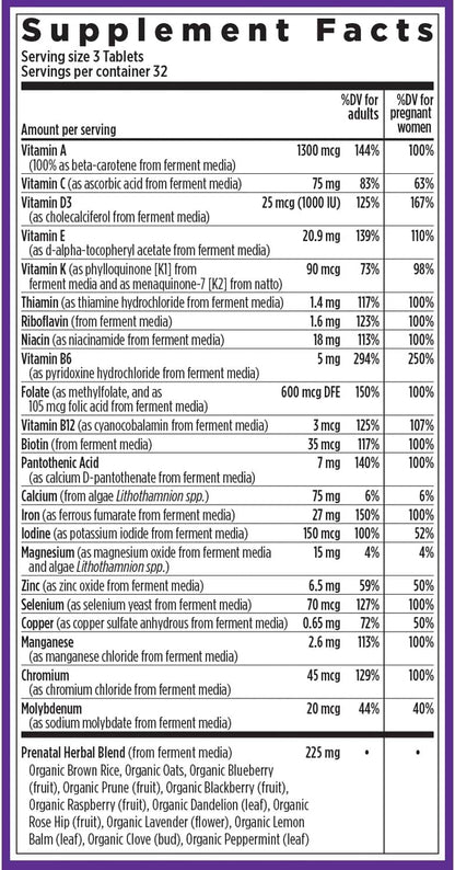 New Chapter Advanced Perfect Prenatal Vitaminas Prenatales, 96 comprimidos – Image 6