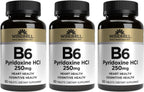 Windmill Vitamina B-6 250 mg Comprimidos (Pack de 3, 180 Comprimidos)