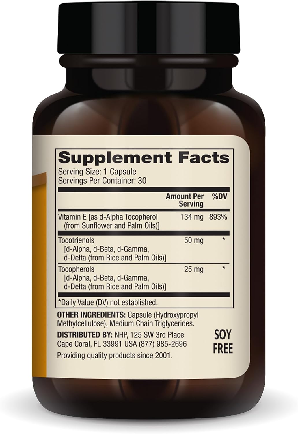 Dr. Mercola Vitamina E - Mezcla de tocoferoles y tocotrienoles - 30 cápsulas