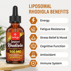 Santegra Rhodiola Rosea Liposomal 500 mg – Líquido Vegano 60 ml