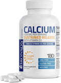 Bronson Calcio 1200 mg con Vitamina D3 1000 UI y Magnesio - Liberación Sostenida, 180 Comprimidos