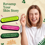 Acné Suplemento para Adolescentes con Vitaminas A, B, C, E y Biotina para una Piel Clara y Radiante, Apoya la Producción Equilibrada de Grasa - Sin Gluten, 60 Cápsulas