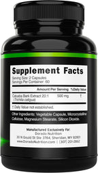 Extracto de Corteza de Catuaba 10.000 mg por Dosis (120 Cápsulas) - Dorado Nutrition