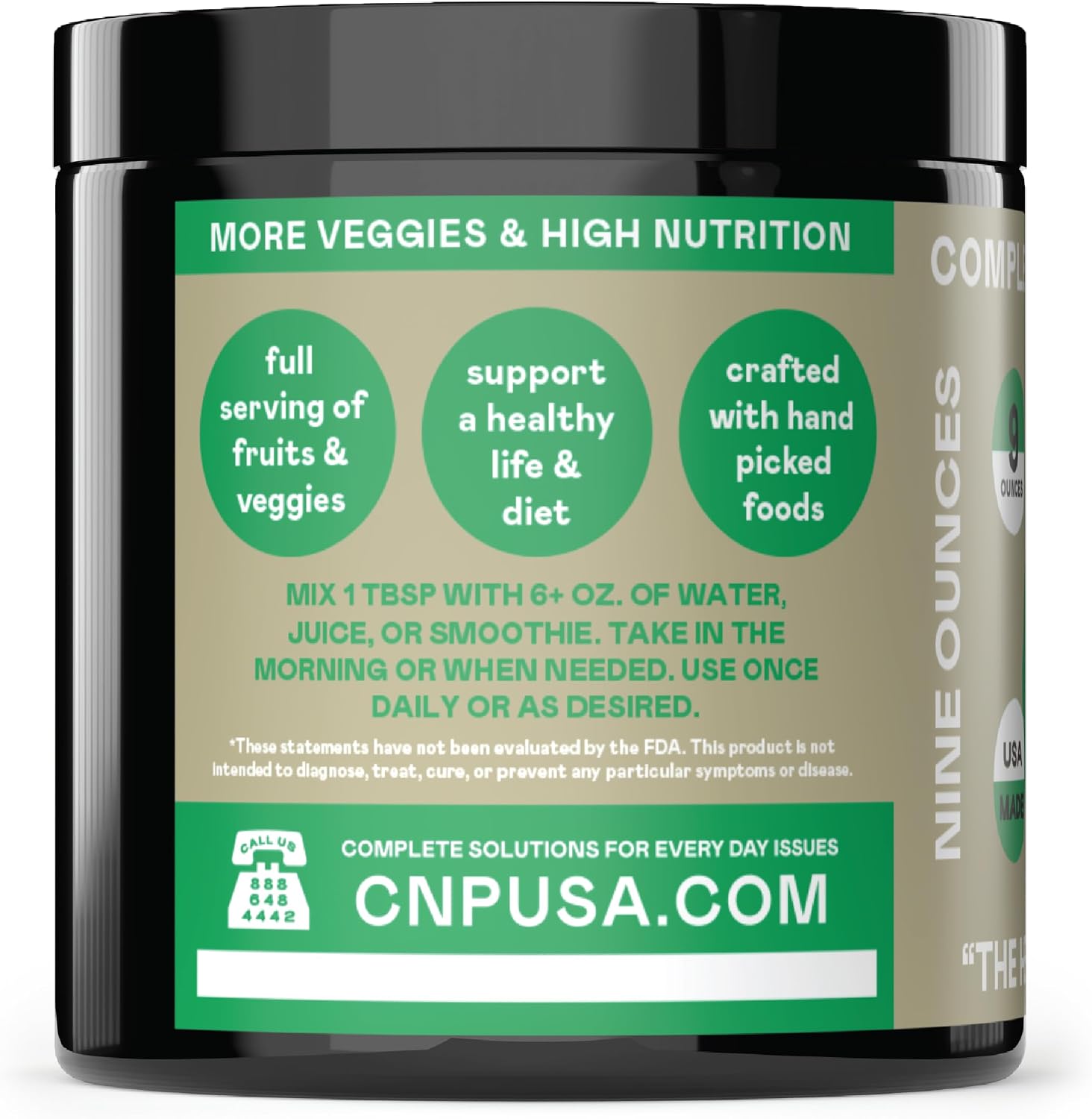 Good Greens Superfood Powder - Mezcla de Superalimentos Verdes - 255g (9oz) 30 Dosis