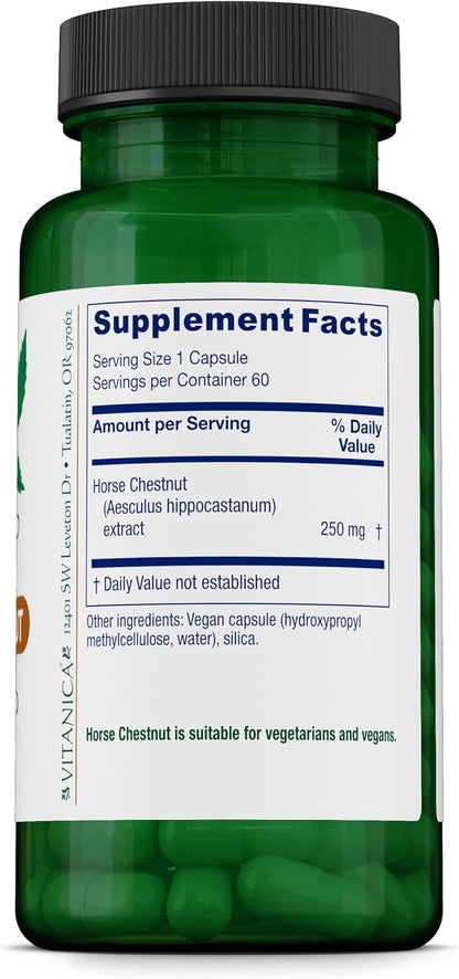 Vitanica Castaño de Indias - Suplemento para la Salud de las Venas y Circulación - 60 Cápsulas Veganas – Image 2