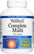 WellBetX Complete Multi de Natural Factors, 120 comprimidos