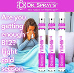 Vitamina B12 Vegano en Spray, Sabor a Menta, 30 Días de Suministro, Sin Azúcar, de Dr. Spray's