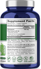 NusaPure Cápsulas de Artemisa, 100 mg, 200 Cápsulas Veganas (No OGM, Vegano)