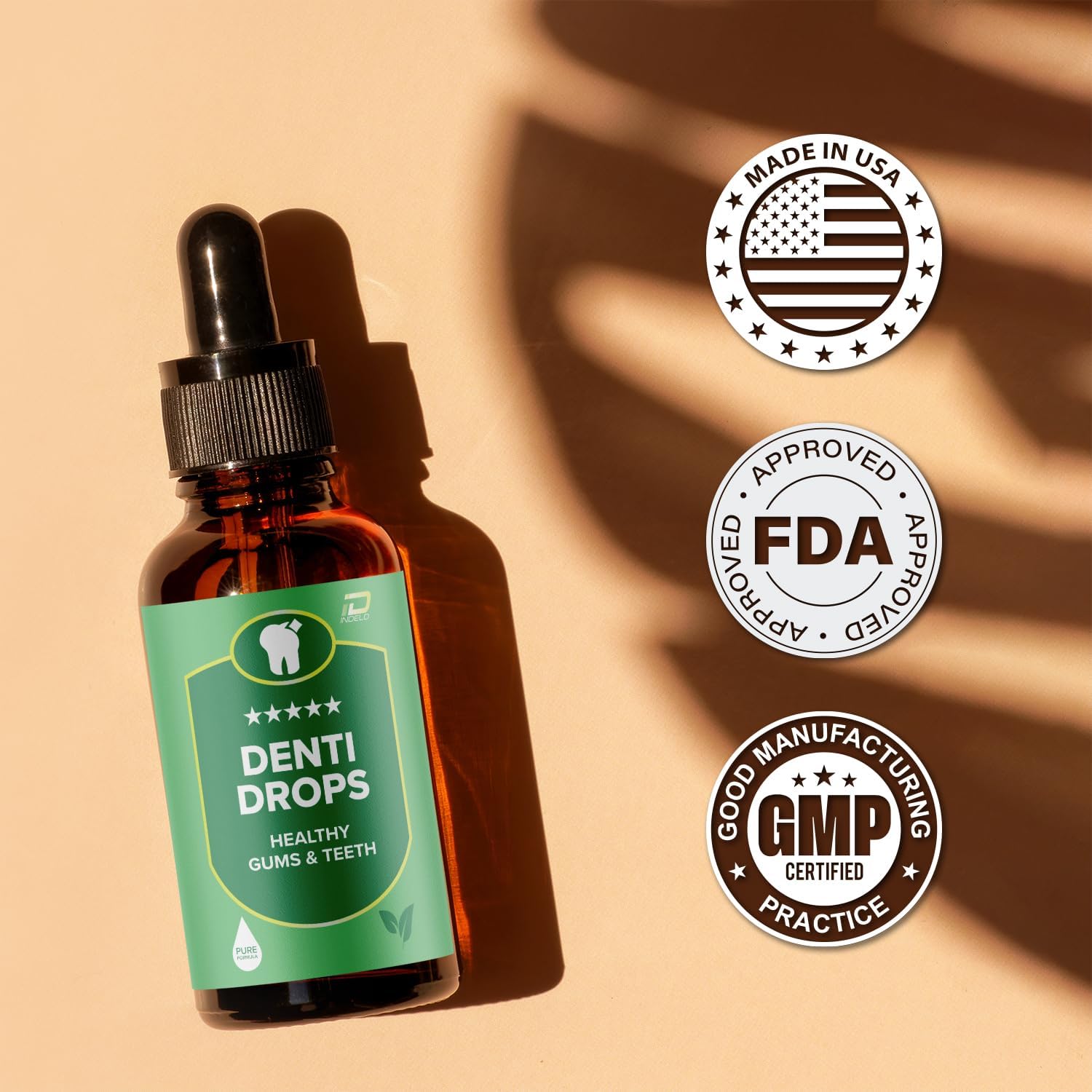 Denti Drops Pro - Gotas para Dientes y Encías, Suplemento Líquido Natural (2 Pack - Suministro para 2 Meses)