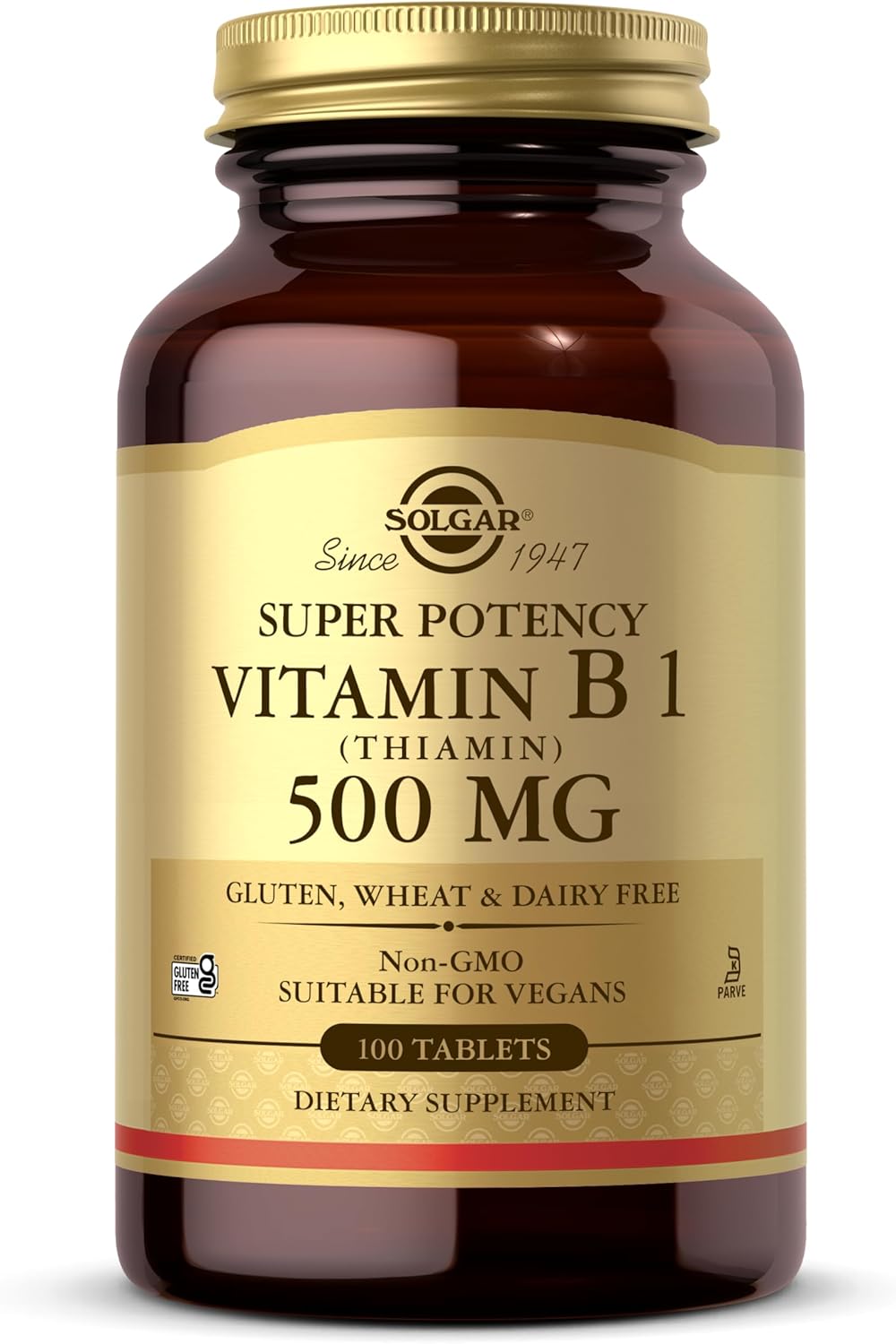 Solgar Vitamina B1 (Tiamina) 500 mg, 100 Comprimidos