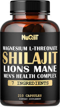 Magnesio con Lion's Mane, Shilajit, Ashwagandha, Raíz de Maca y Complejo de Salud Masculina - 210 Cápsulas
