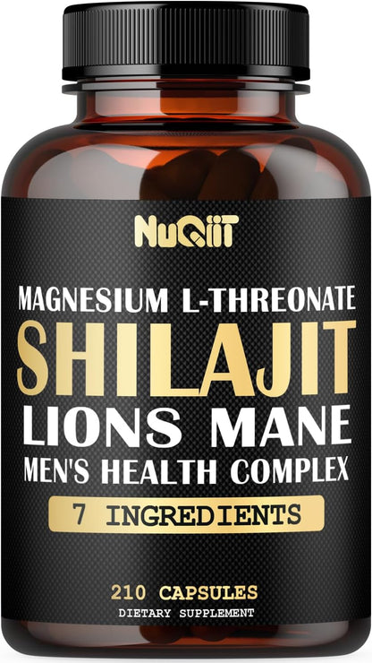 Magnesio con Lion's Mane, Shilajit, Ashwagandha, Raíz de Maca y Complejo de Salud Masculina - 210 Cápsulas – Image 1