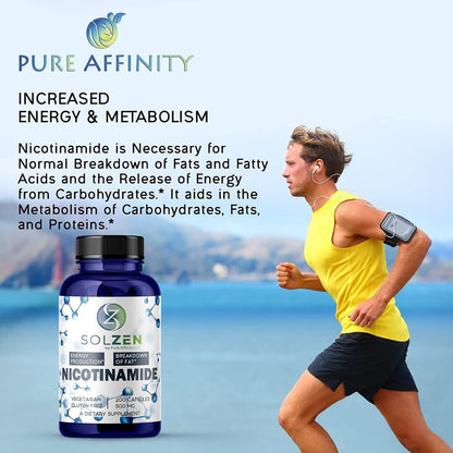 B3 Nicotinamida 500 mg – Niacina Sin Rubor, – Regeneración celular: Este ingrediente es un potente regenerador – Image 6