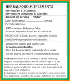 Satya Naturals Kutki Forte Cápsulas 500 mg - 60 Cápsulas Vegetales - Extracto de Kutki (Picrorhiza Kurroa) 10:1