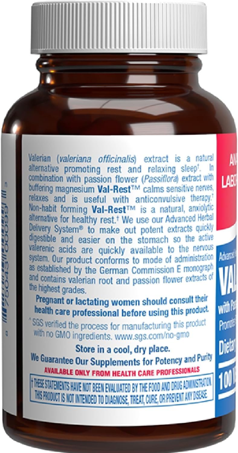 Valeriana y Magnesio para Dormir y Relajación - Suplemento con Pasiflora - Vegano y No Transgénico - 100 Servicios