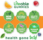 Lifeable Gominolas de Vitamina B12 Sin Azúcar | 1000 mcg | Sabor Fresa | Apoyo Energía y Metabolismo | 90 Gominolas