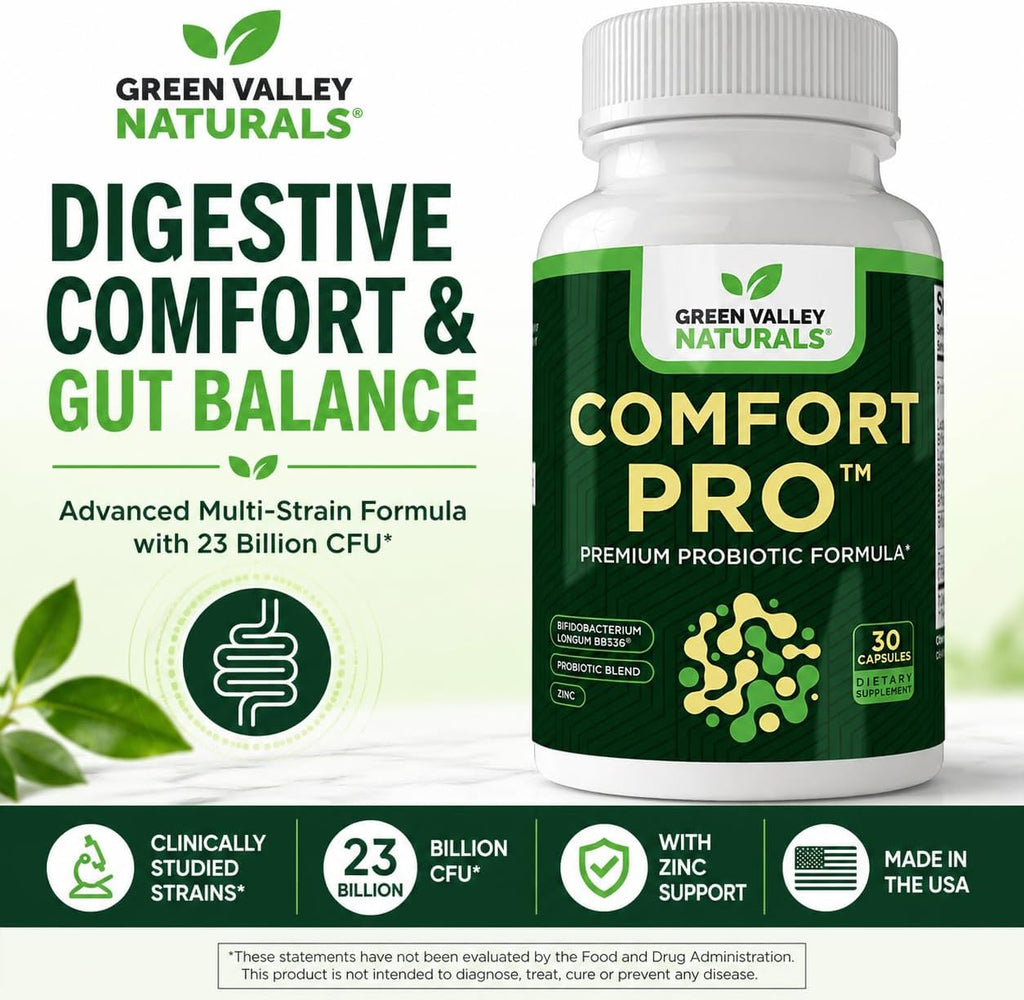 ComfortPro™ Probióticos Diarios para la Salud Digestiva con Zinc