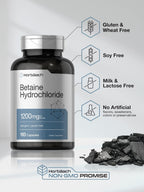 Horbäach Betaína HCl 1200mg - 180 Cápsulas
