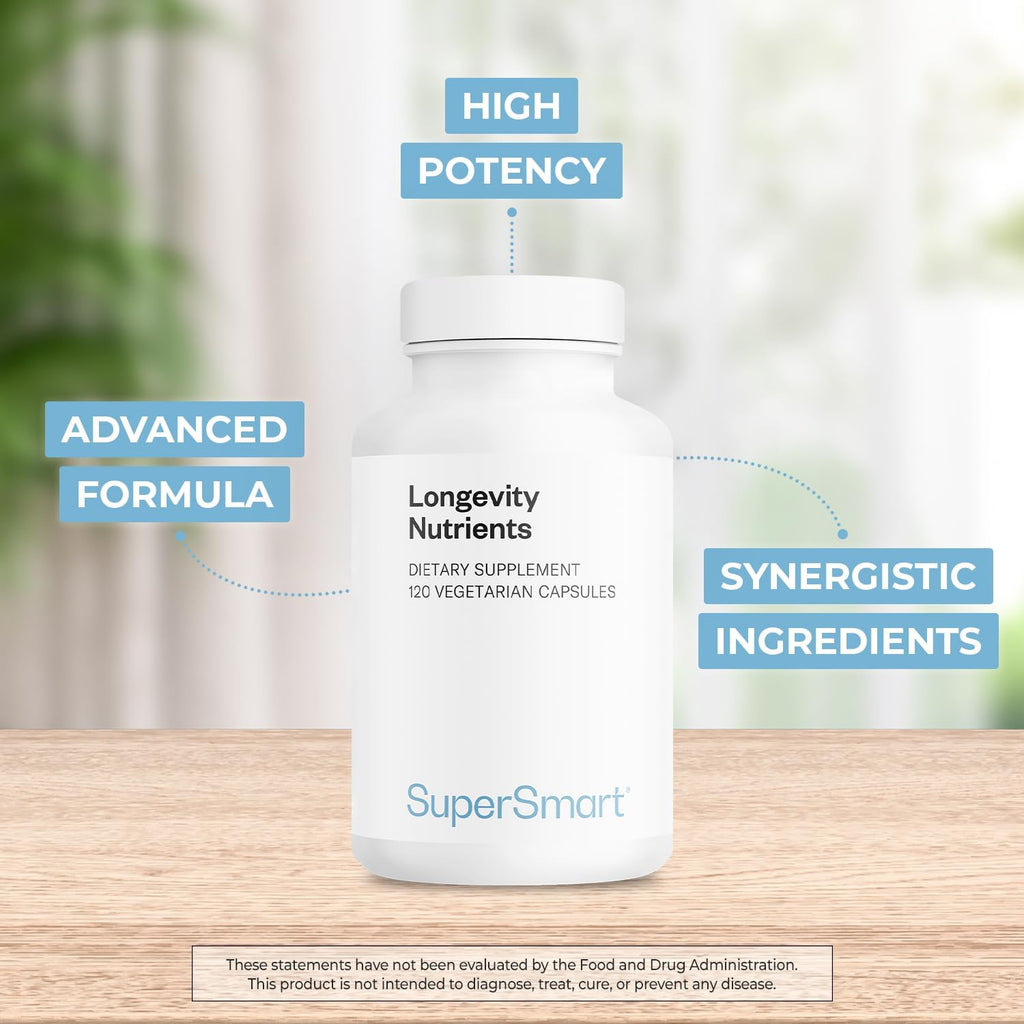 Supersmart Nutrientes para la Longevidad – 120 Cápsulas Vegetales