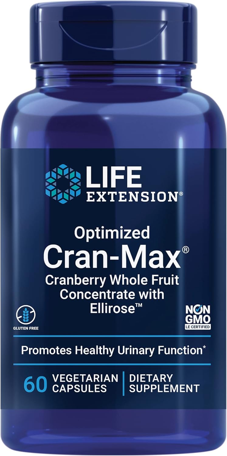 Life Extension Optimized Cran-Max - Arándano Rojo e Hibisco, 60 Cápsulas