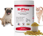 K-Plus Citrato de Potasio + Arándano Gránulos para Perros y Gatos – 60 Dosis