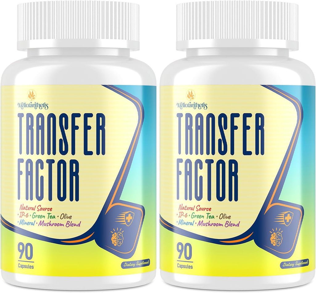 Meliorantheris Transfer Factor 1800mg | Colostrum & Egg Yolk Extracts con Zinc y Selenio | Apoyo Inmunitario y Cognitivo | 90 Cápsulas