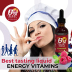 Bricker Labs B-12 Blast Liquid Vitamin B12 and Folic Acid, 59 ml (2 fl oz) - Raspberry Flavor