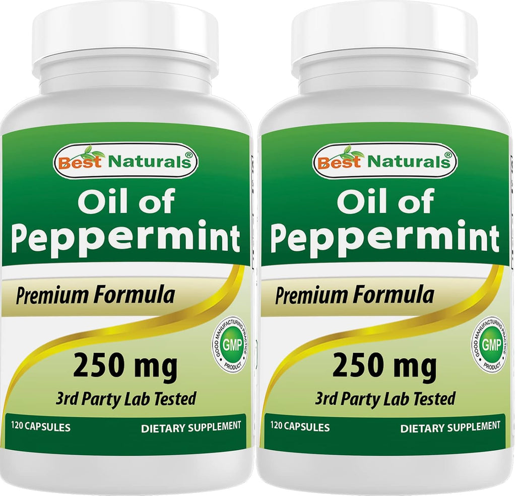 Best Naturals Aceite de Menta 250 mg 120 Cápsulas (Pack de 3)