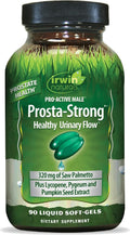 Irwin Naturals Prosta-Strong - 90 Softgels - Salud Prostática con Saw Palmetto, Licopeno y Semilla de Calabaza