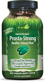 Irwin Naturals Prosta-Strong - 90 Softgels - Salud Prostática con Saw Palmetto, Licopeno y Semilla de Calabaza