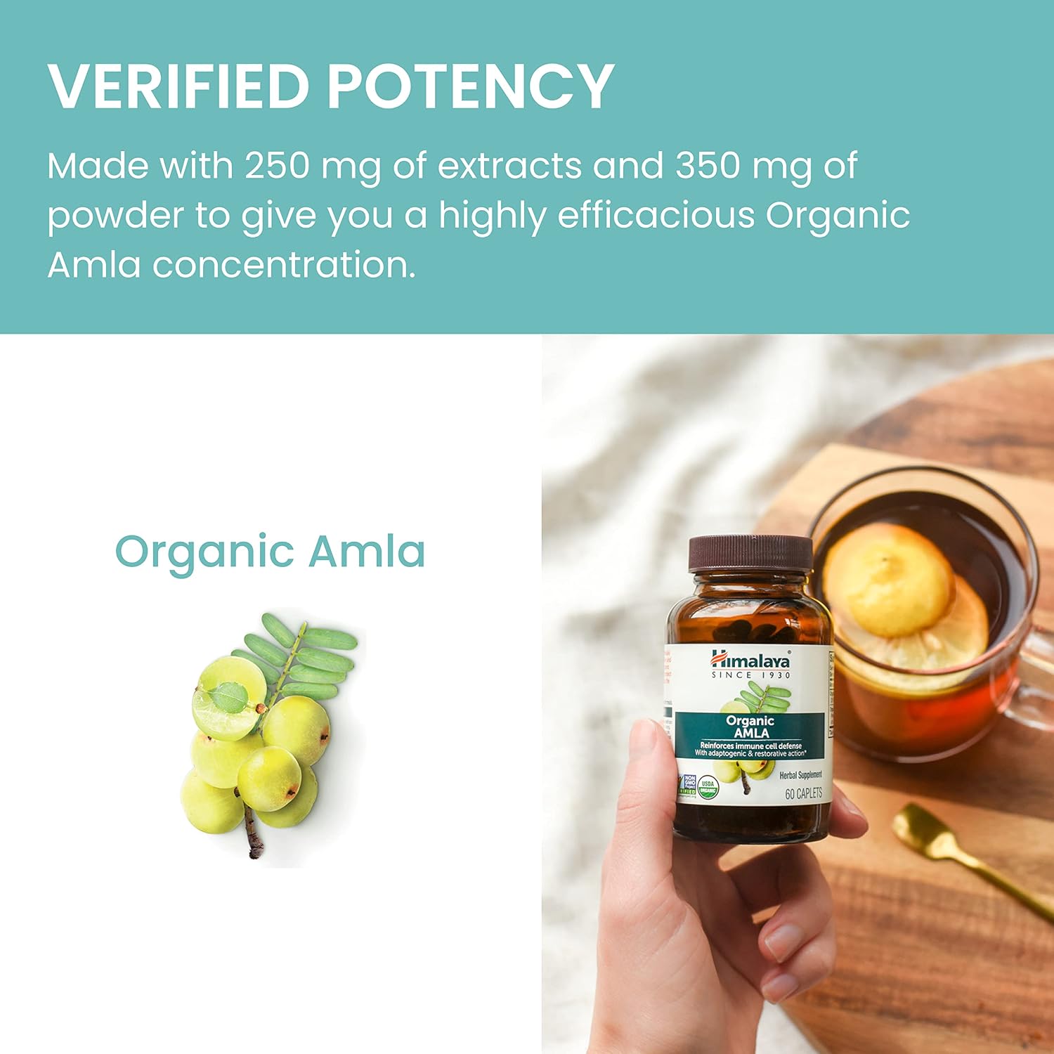 Himalaya Organic Amla 600 mg - 60 Caplets