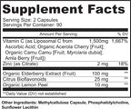 MoxyVites Vitamina C Liposomal con Zinc y Bayas Orgánicas (180 Cápsulas)