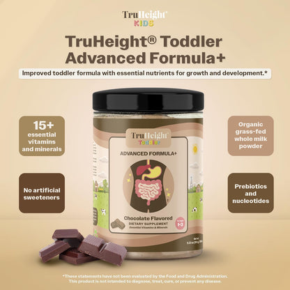 TruHeight Fórmula Avanzada Toddler+ – Desarrollo óseo y muscular: Las proteínas, el zinc y el hierro son – Image 2