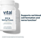 Vital Nutrients Vitamina B12 y Metilfolato - 100 Cápsulas - Metilcobalamina y 5-MTHF