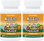 Animal Parade KidZinc - Zinc Orgánico Quelado para Niños - 90 Pastillas Sabor Mandarina