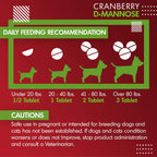 Cranberry D-Mannose para Perros y Gatos - Apoyo para el Tracto Urinario - 60 Comprimidos Masticables