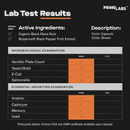 Prime Labs Maca Negra Orgánica 1200mg - Extracto 20:1 - 60 Cápsulas