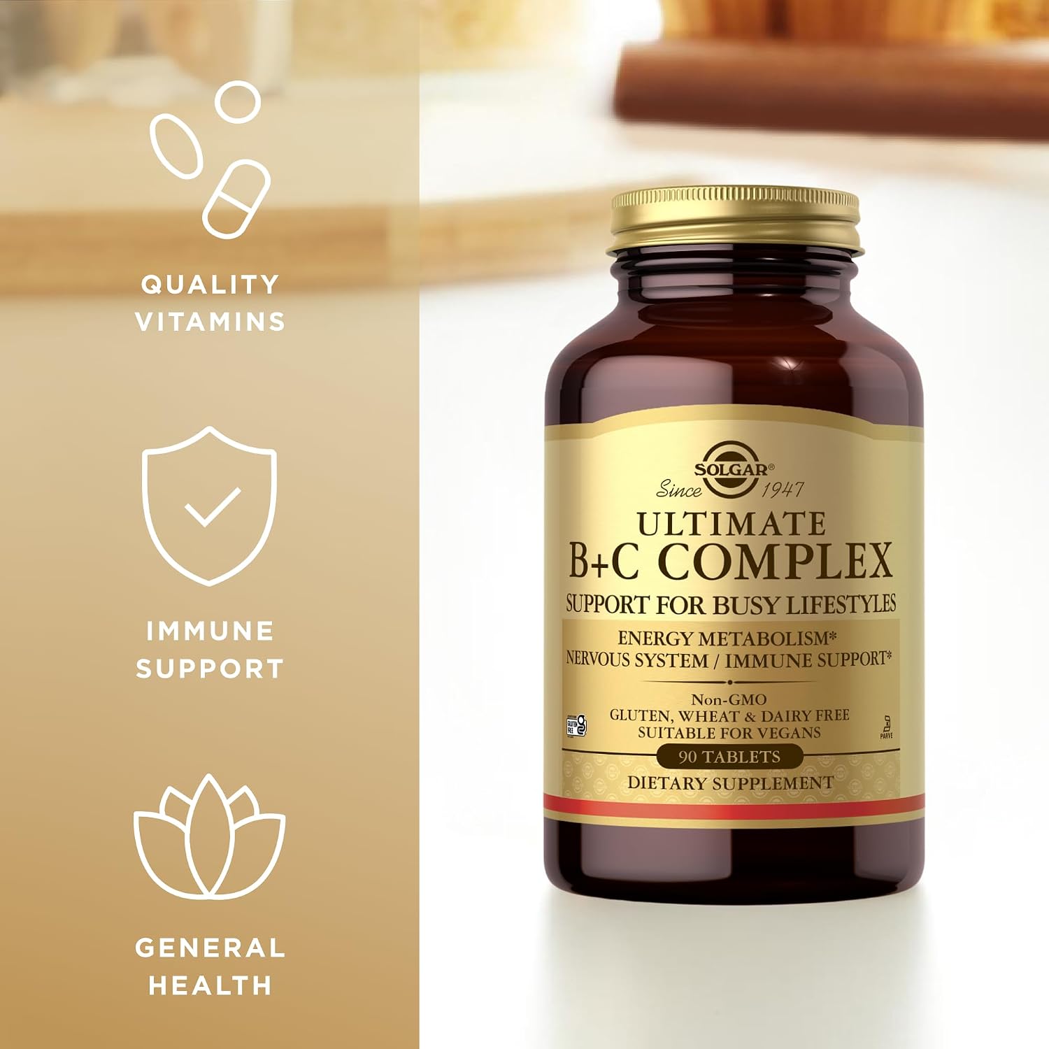 Solgar Ultimate B+C Complex Stress Formula - 90 Comprimidos