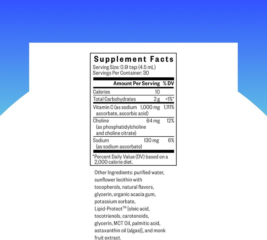 Seeking Health Optimal Liposomal Vitamin C - Sabor Limón | 1000 mg | 150 ml