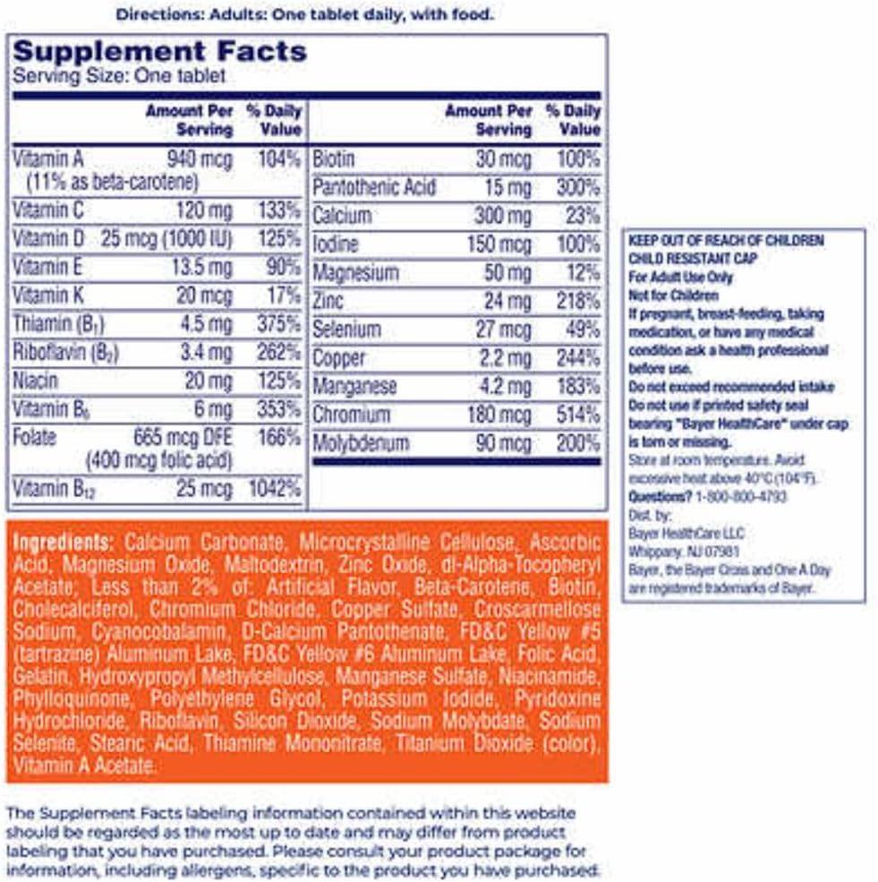 One-A-Day Mujeres 50+ Multivitamínico 300 Comprimidos