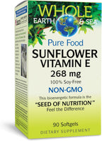 Whole Earth & Sea de Natural Factors, Vitamina E de Girasol, Suplemento Alimenticio Integral