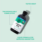 Vimergy Liquid B12 Refill – Suplemento de Vitamina B12 Líquida – Metilcobalamina y Adenosilcobalamina – Absorción Rápida – Energía y Cerebro – Orgánico y Vegano – 240 ml (240 Servicios)
