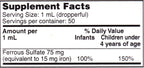 Lannett Ferrous Sulfate Drops 50 ml - Suplemento de Hierro con Sabor a Menta (Pack de 6)