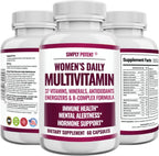 Simply Potent Multivitamínico para Mujeres – 37 Vitaminas y Minerales con Biotina, Té Verde y Complejo B, 60 Cápsulas