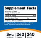 Nutricost Boro 3mg - 240 Cápsulas Vegetarianas - Sin Gluten y No Transgénico