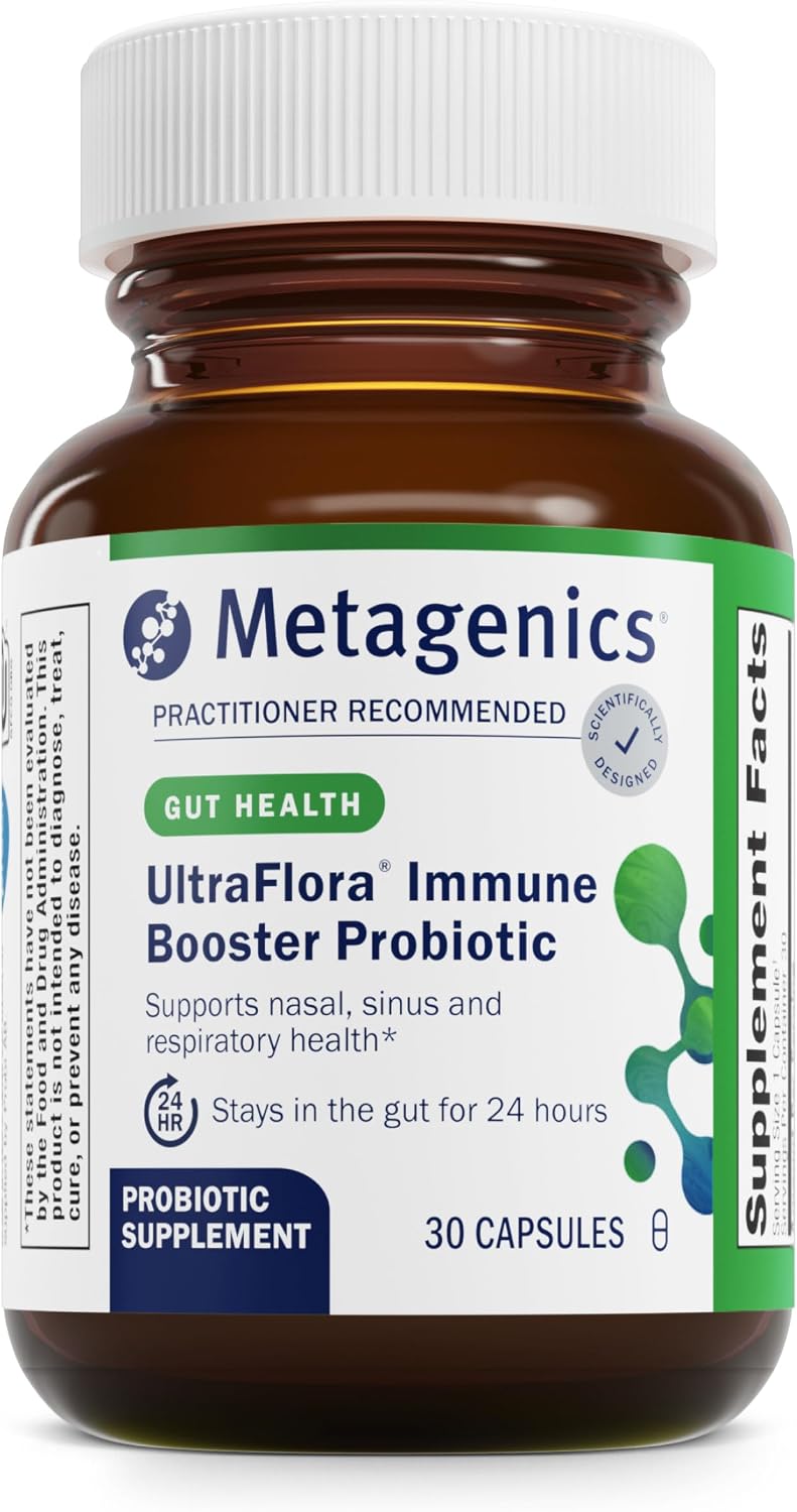 Metagenics UltraFlora Immune Booster Probiotic - Daily Immune Support - 30 Vegetarian Capsules